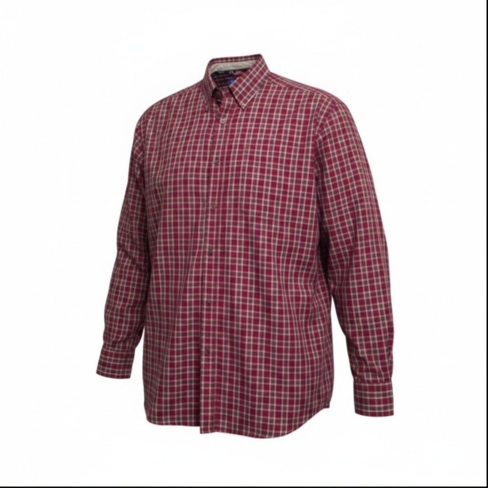 Wrangler George Strait Cowboy Cut Collection Mens XXL Red Plaid Button Up Shirt